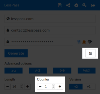 LessPass counter