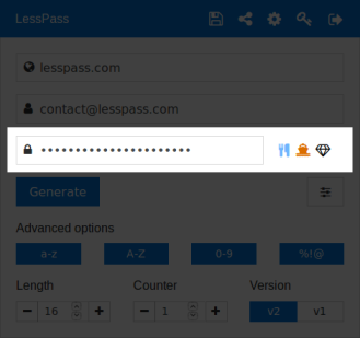 LessPass fingerprint